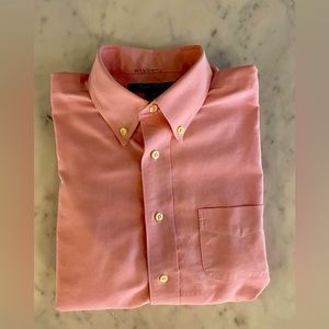 Brooks Brothers Boys Button-down Non-iron Shirt, Size 16, Pink